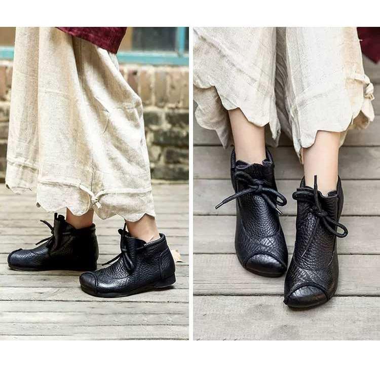 Boots for Women | Flat Lace-Up Ankle-Height