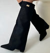 Black suede
