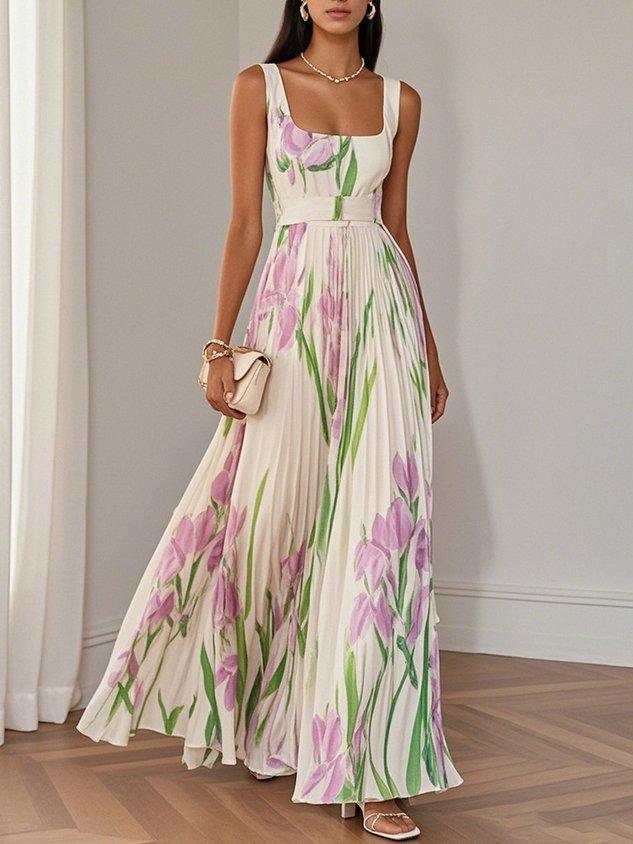 Women's Boho Maxi Dress | Floral A Line