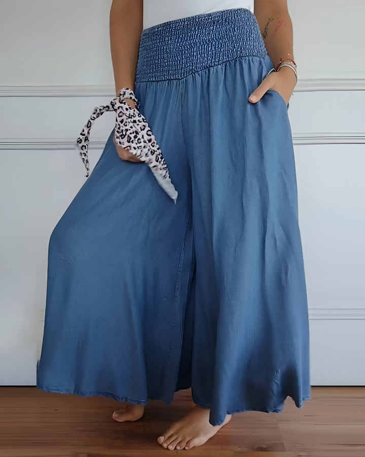 Women’s Pants | Smocked Waist Wide Leg