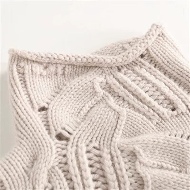 Women's Sweater | Turtleneck with Knit Detail