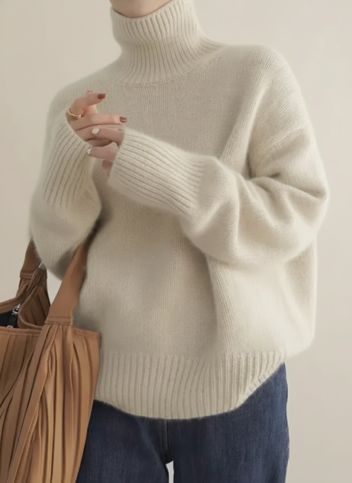 Sweater for Women | Relaxed Fit Turtleneck Knit