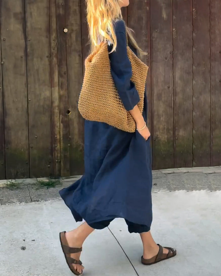 Women’s Two-Piece Set | Relaxed Long Top and Loose-Fit Pants