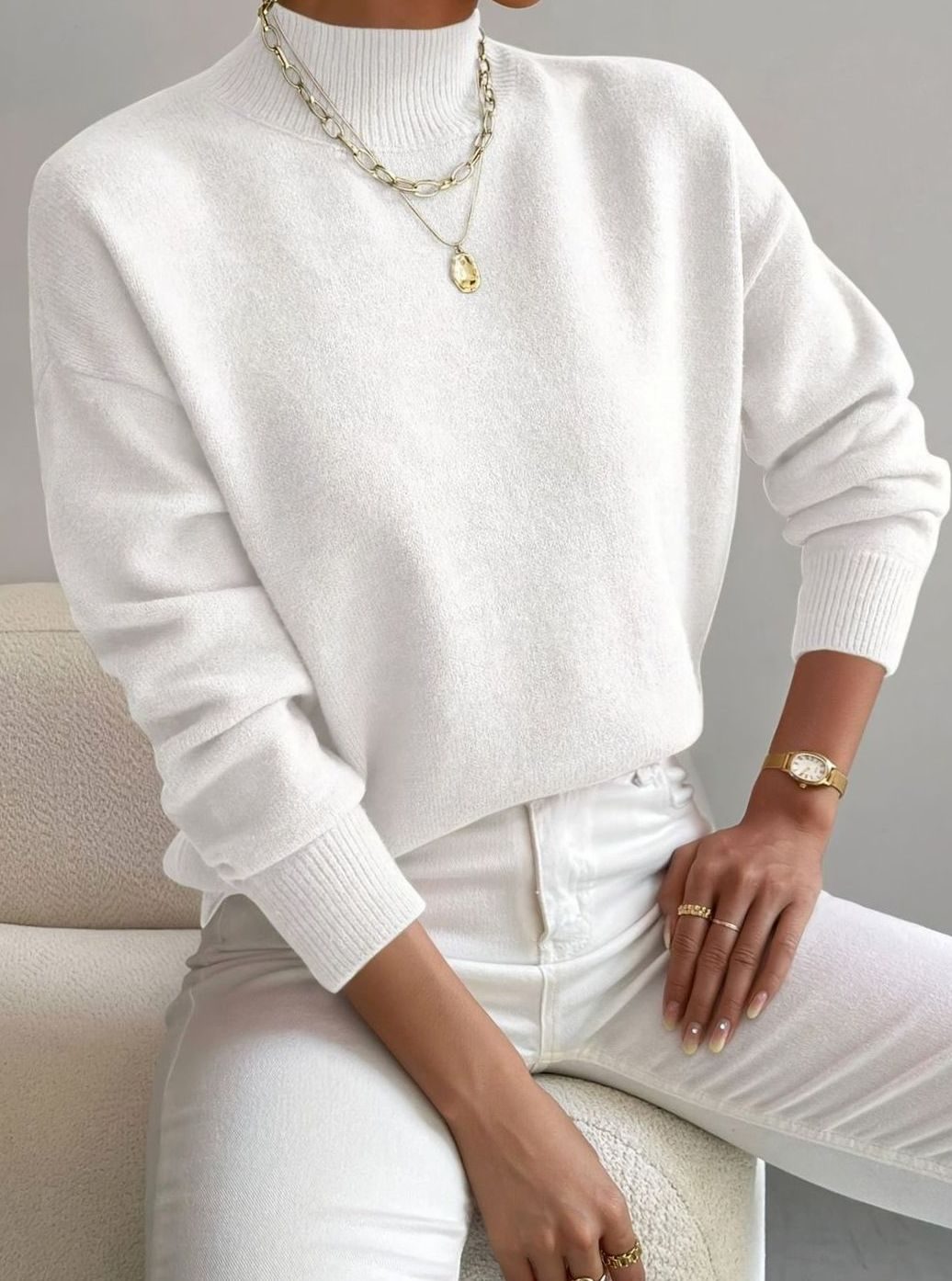 Davina | Women's Soft Ribbed Turtleneck Knit Winter Sweater