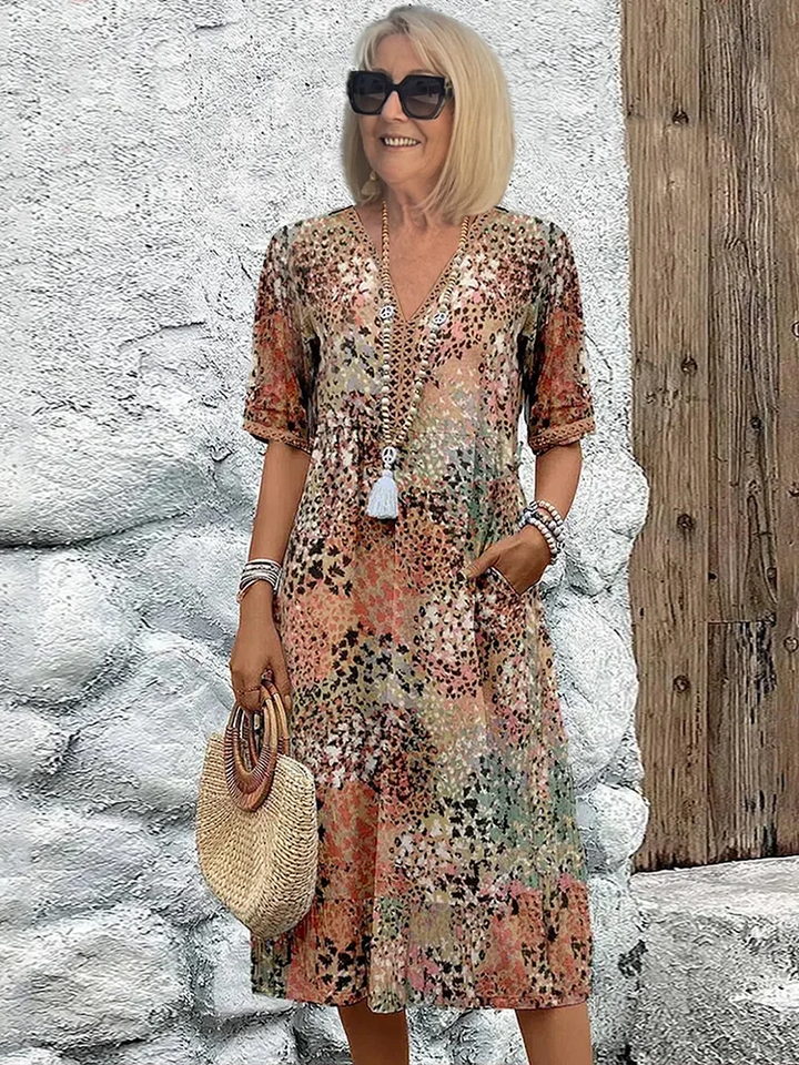 Dress For Women | V-Neck Colorful