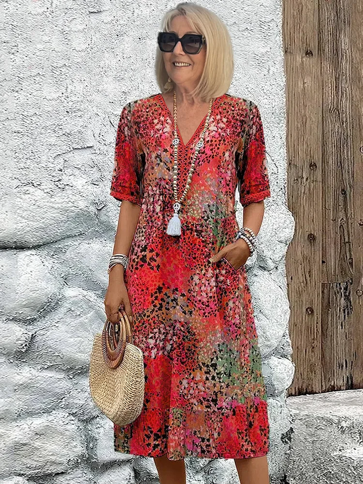 Dress For Women | V-Neck Colorful