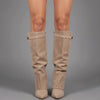 Beiges Wildleder