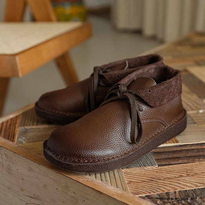 Boots For Women | Flat Sole Front Lace Ankle Style