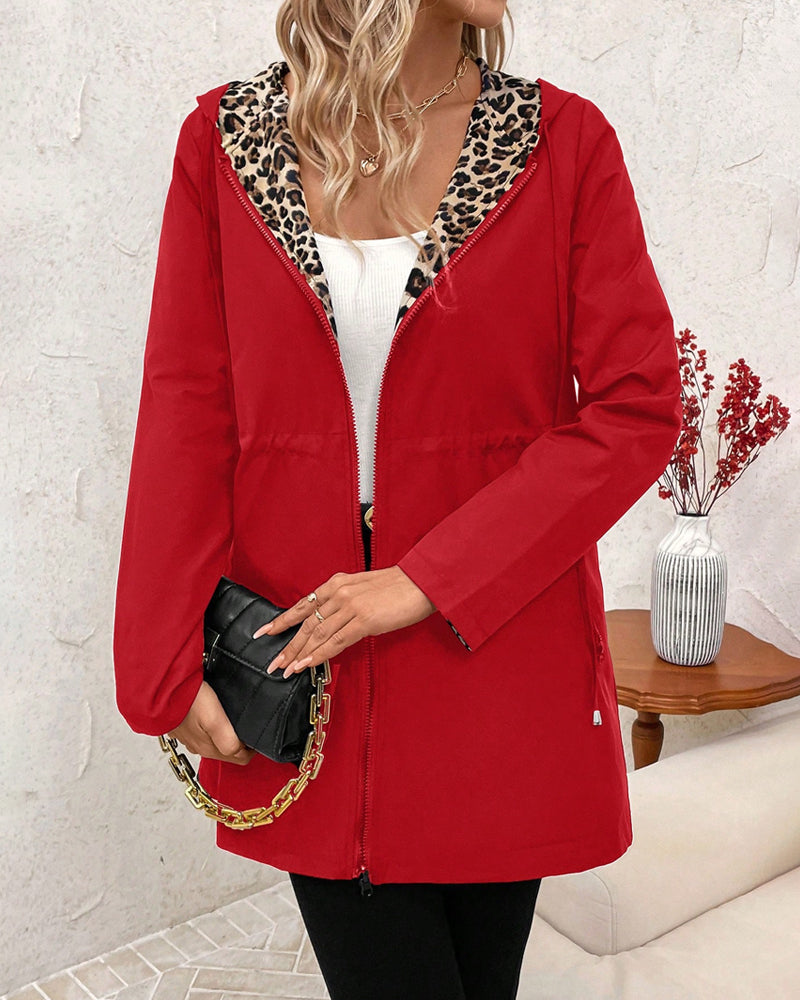 Women’s Coat | Leopard Print Open-Front