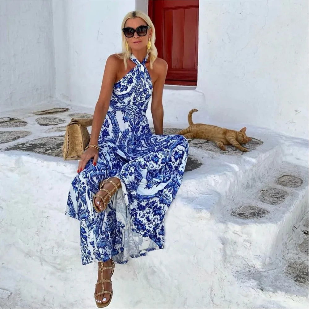 Women's Maxi Sundress | A-Line Halter