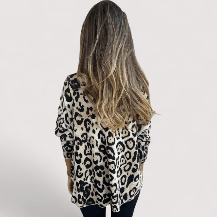 Top For Women | Leopard Printed Round Neck