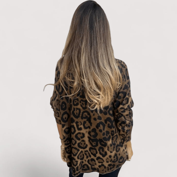 Top For Women | Leopard Printed Round Neck