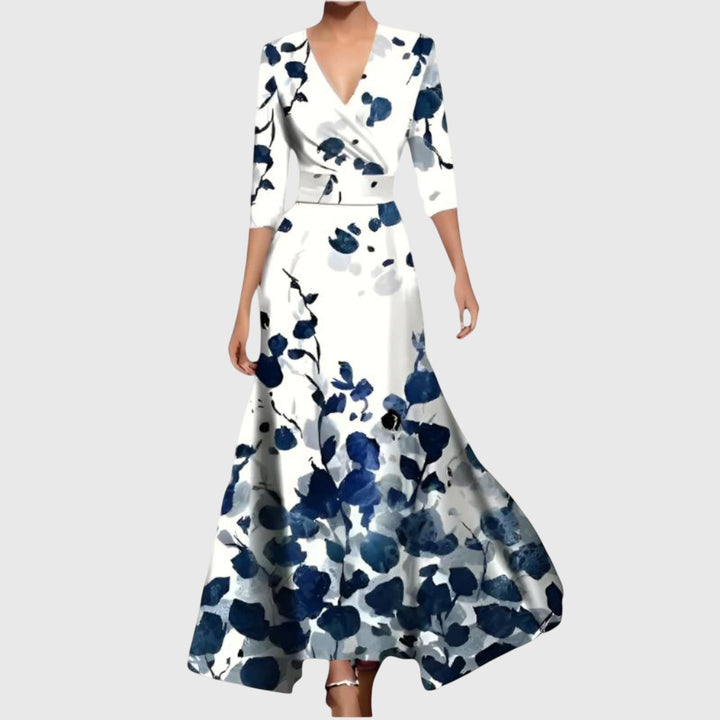 Women's Midi Sundress | V-Neck Floral Wrap