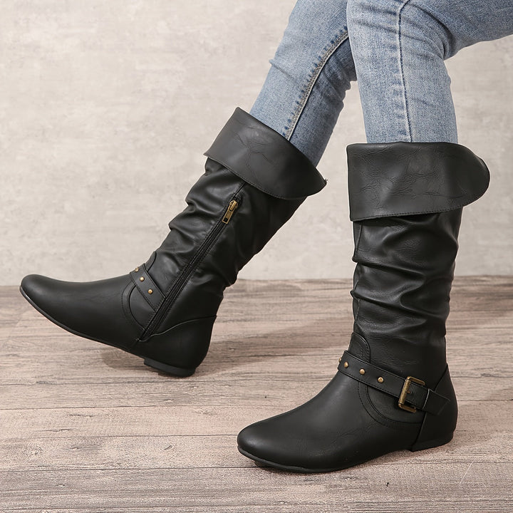 Boots For Women | Closed Toe Knee-High Zipper Style