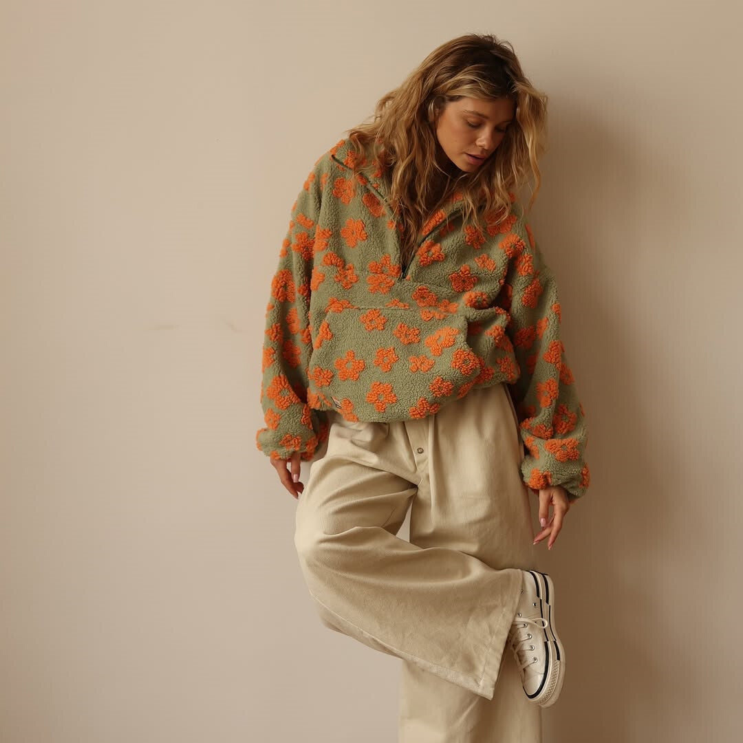 Sweater for Women | Quarter-Zip Floral