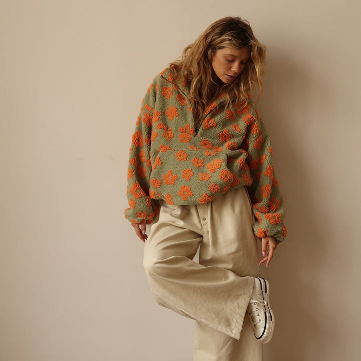 Sweater for Women | Quarter-Zip Floral