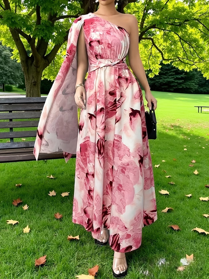 Women's Wedding Guest Maxi Dress | One Shoulder