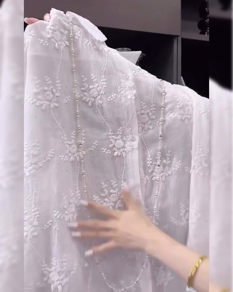 Shirt For Women | Embroidered Drop Shoulder