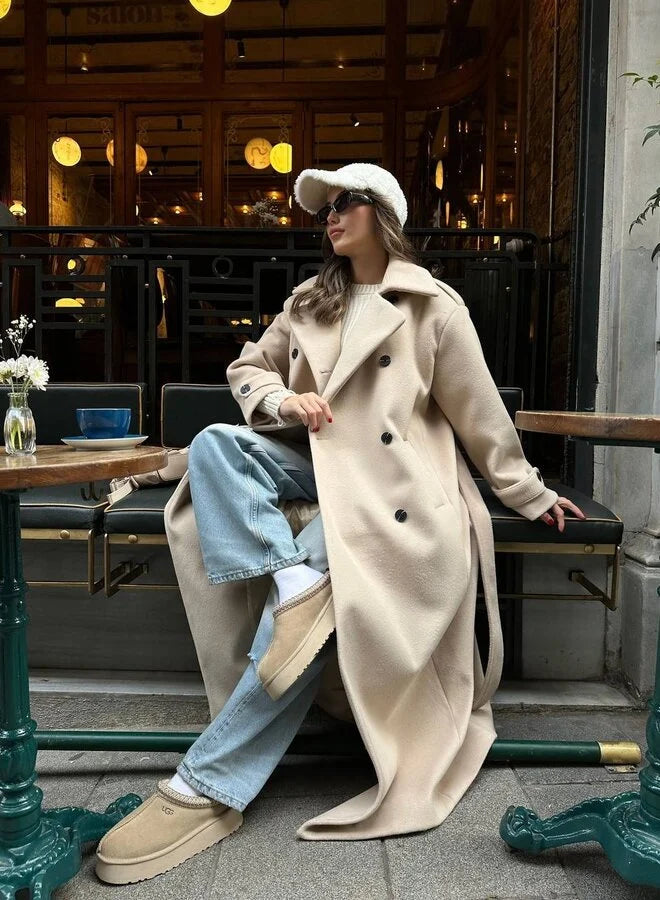 Coat for Women | Double Breasted Long Tailored