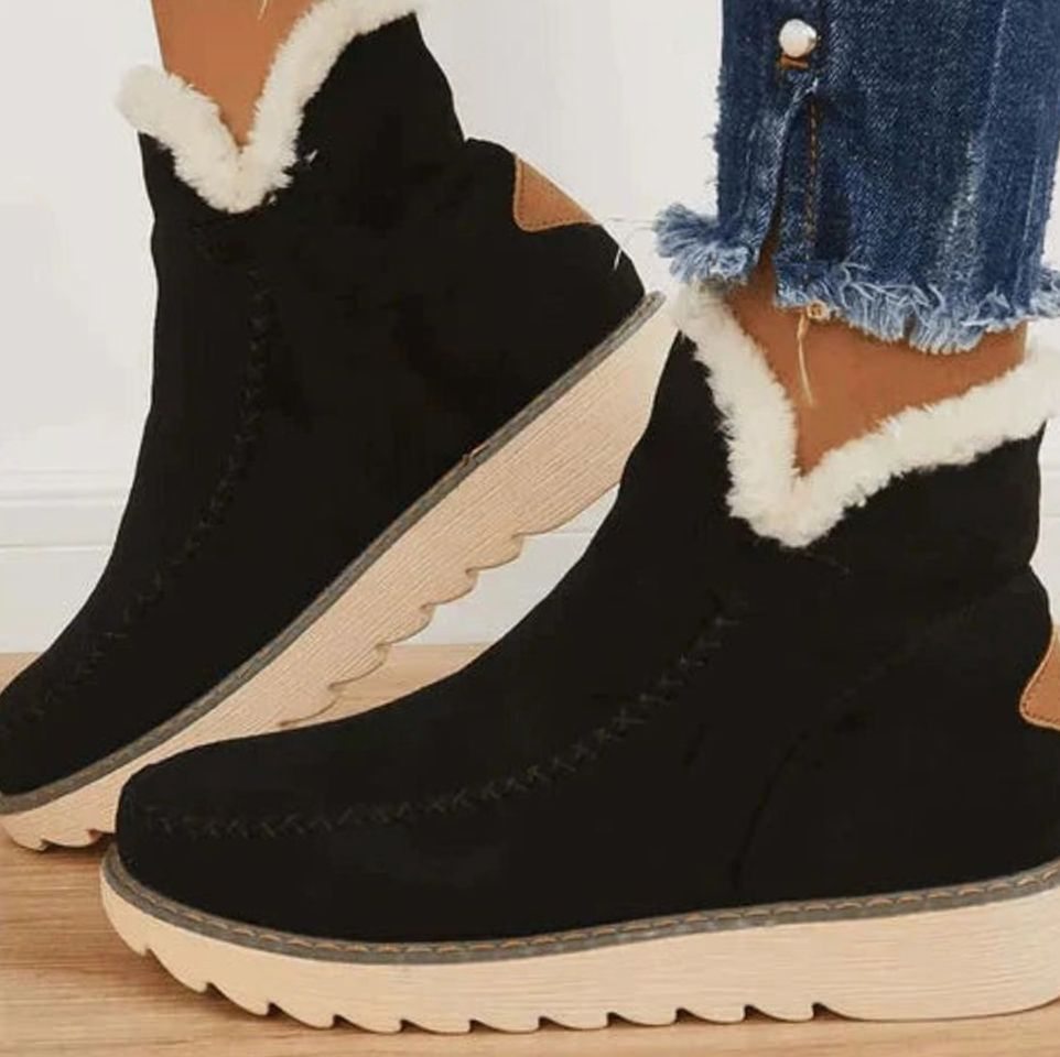 Flora | Women's Faux-Fur Lined Warm Winter Ankle Boots