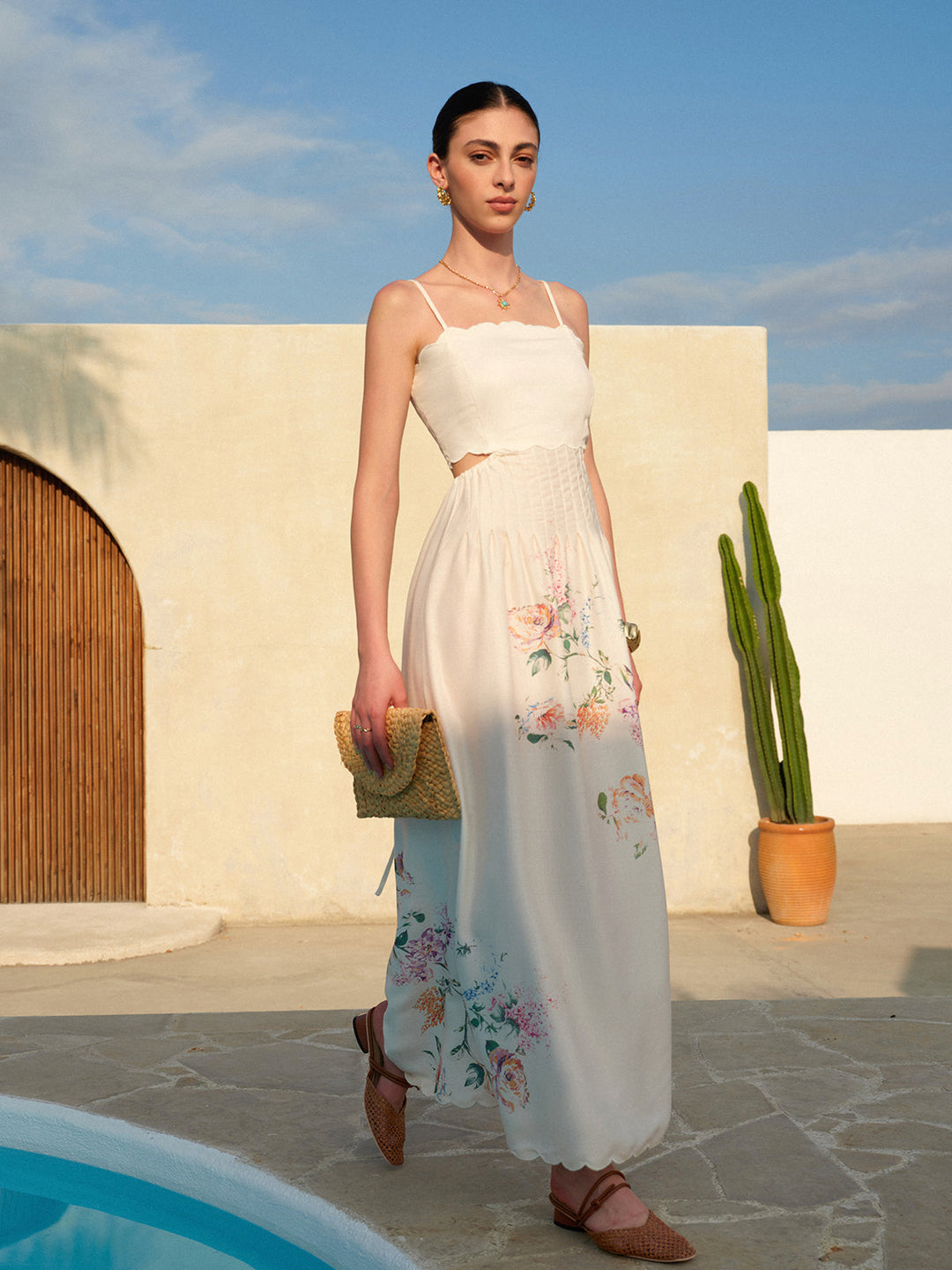Women's Maxi Sundress | Apricot Boho