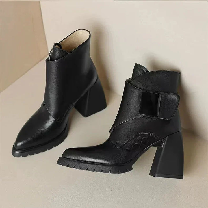Boots For Women | Square Toe Ankle Block Heel Style