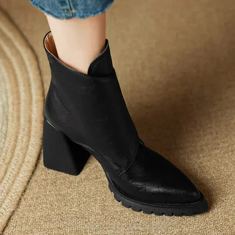 Boots For Women | Square Toe Ankle Block Heel Style