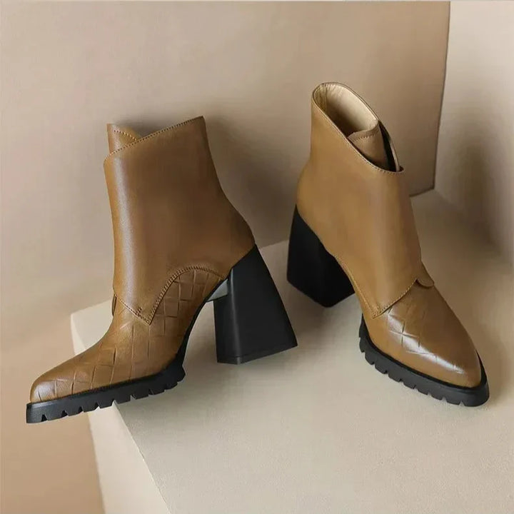 Boots For Women | Square Toe Ankle Block Heel Style