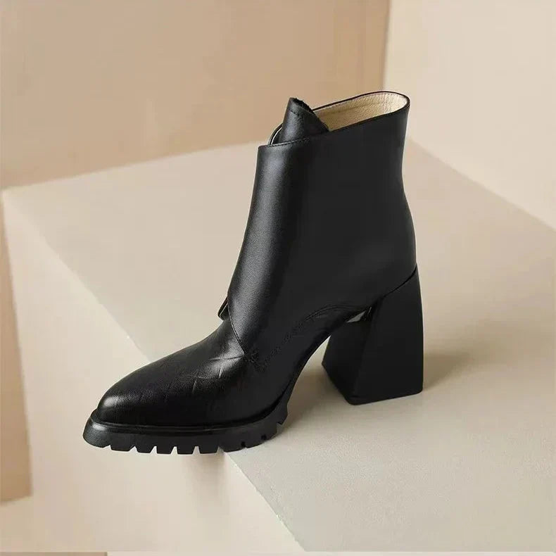 Boots For Women | Square Toe Ankle Block Heel Style