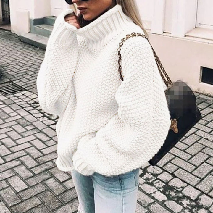 Ginger | Women's Oversized Chunky Knit Turtleneck Sweater