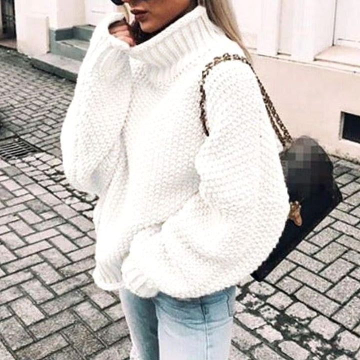 Ginger | Women's Oversized Chunky Knit Turtleneck Sweater