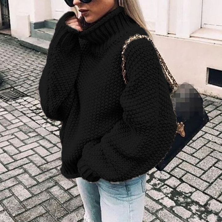 Ginger | Women's Oversized Chunky Knit Turtleneck Sweater