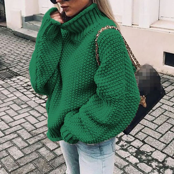 Ginger | Women's Oversized Chunky Knit Turtleneck Sweater