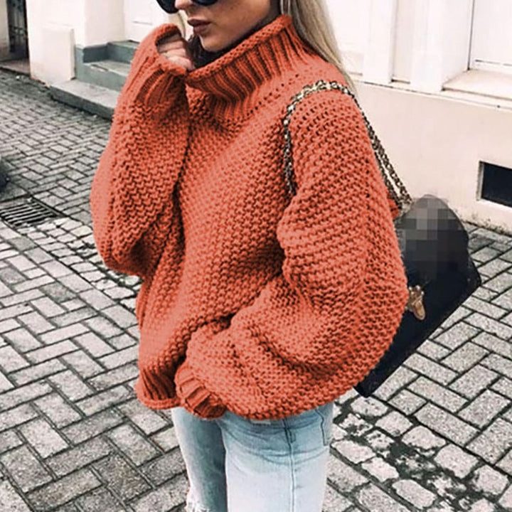 Ginger | Women's Oversized Chunky Knit Turtleneck Sweater