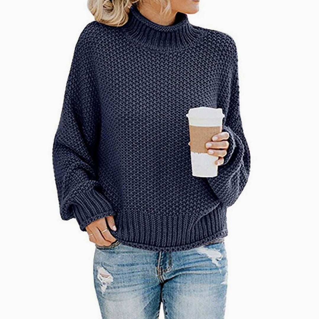 Ginger | Women's Oversized Chunky Knit Turtleneck Sweater