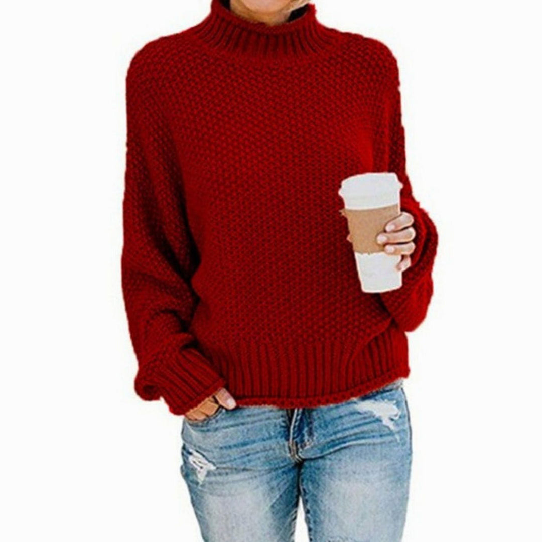 Ginger | Women's Oversized Chunky Knit Turtleneck Sweater