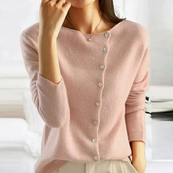 Greta | Women's Relaxed Fit Button Front Cardigan Knit Sweater