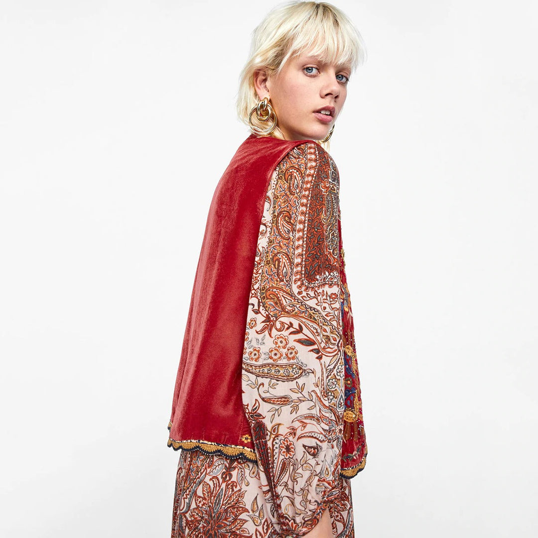 Women’s Vest | Boho Embroidered