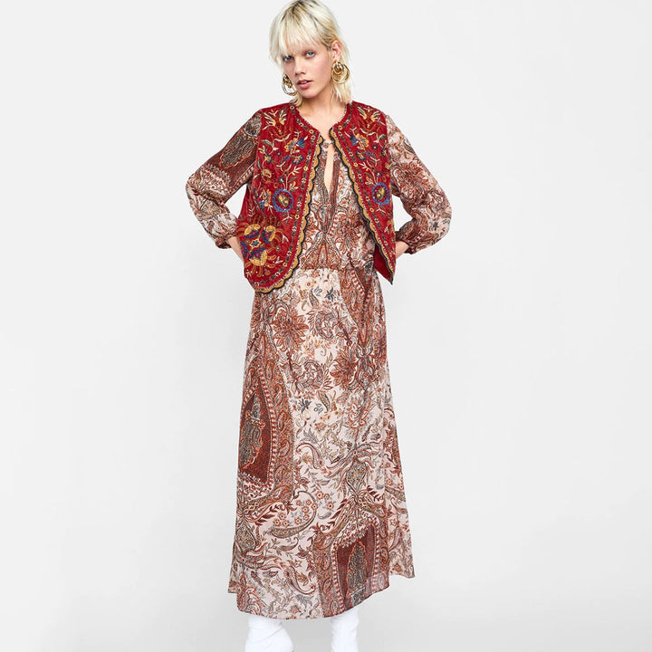 Women’s Vest | Boho Embroidered