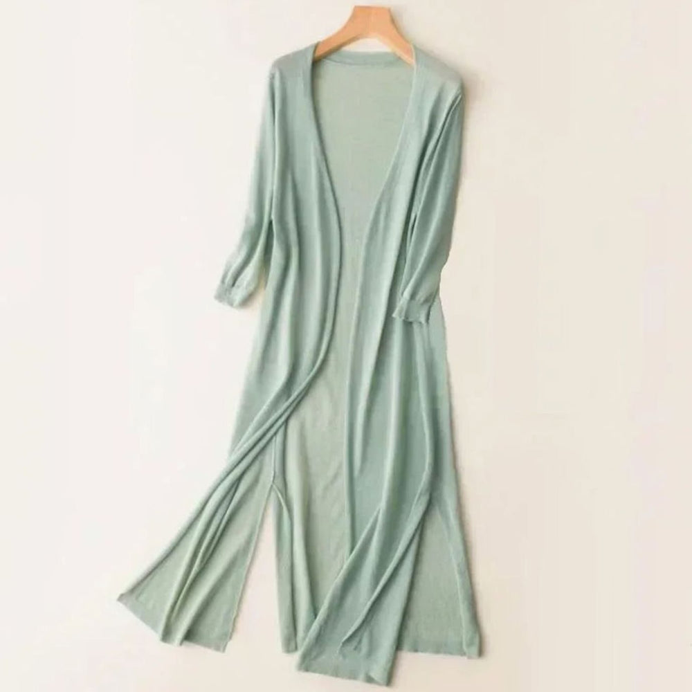 Hattie | Women's Relaxed Open-Front Lightweight Knit Long Cardigan
