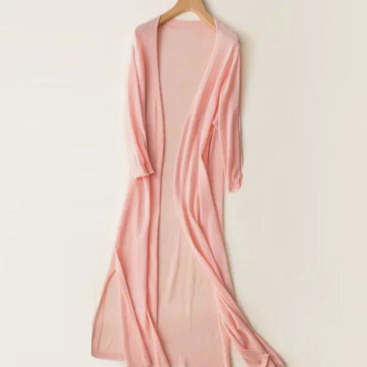 Hattie | Women's Relaxed Open-Front Lightweight Knit Long Cardigan
