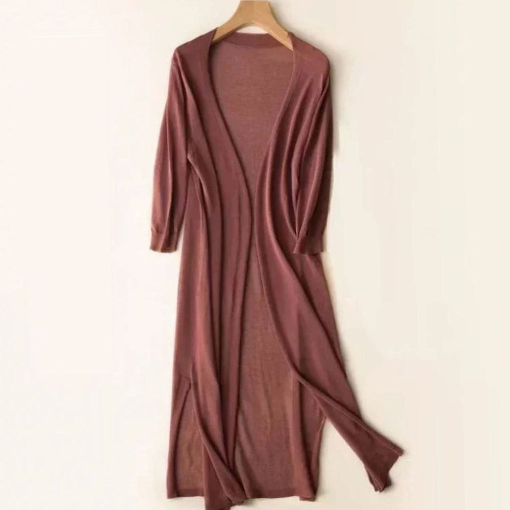 Hollis | Women's Relaxed Open-Front Lightweight Knit Long Cardigan