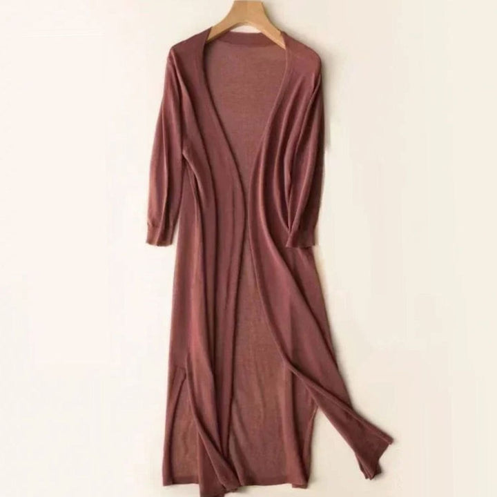 Hollis | Women's Relaxed Open-Front Lightweight Knit Long Cardigan