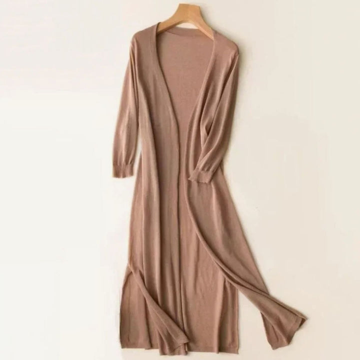 Hollis | Women's Relaxed Open-Front Lightweight Knit Long Cardigan