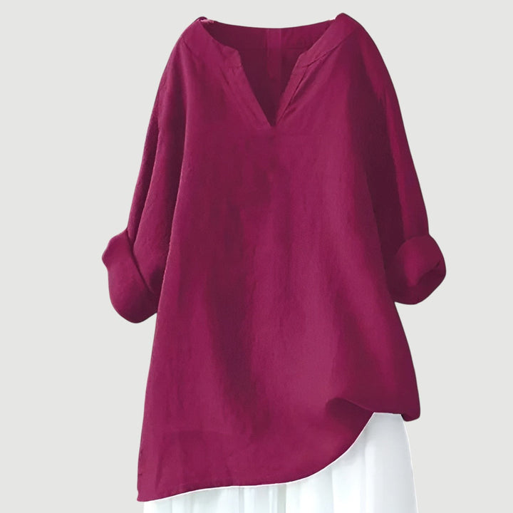 Women’s Blouse | Casual Rolled-Up Sleeves
