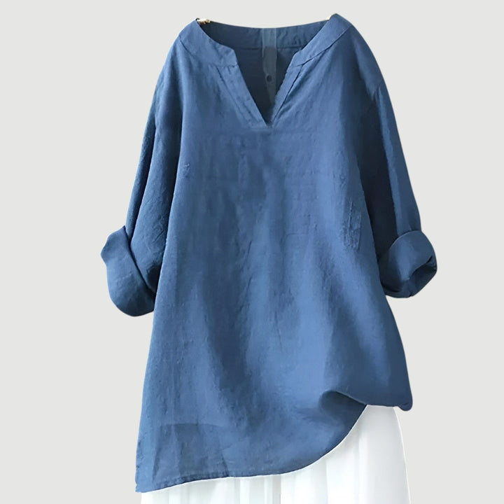 Women’s Blouse | Casual Rolled-Up Sleeves