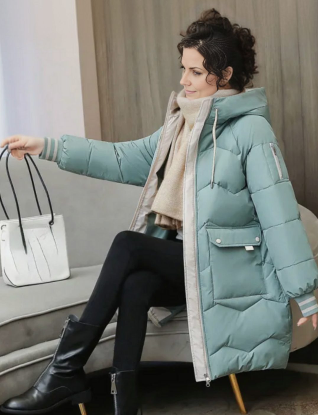 Ida | Women's Insulated Hooded Mid-Length Puffer Winter Coat