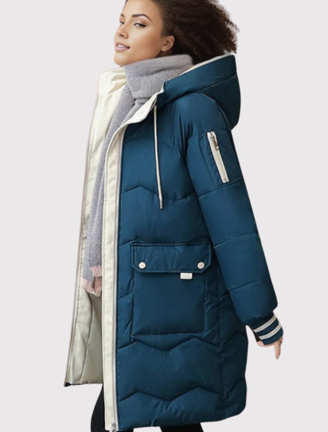 Ida | Women's Insulated Hooded Mid-Length Puffer Winter Coat