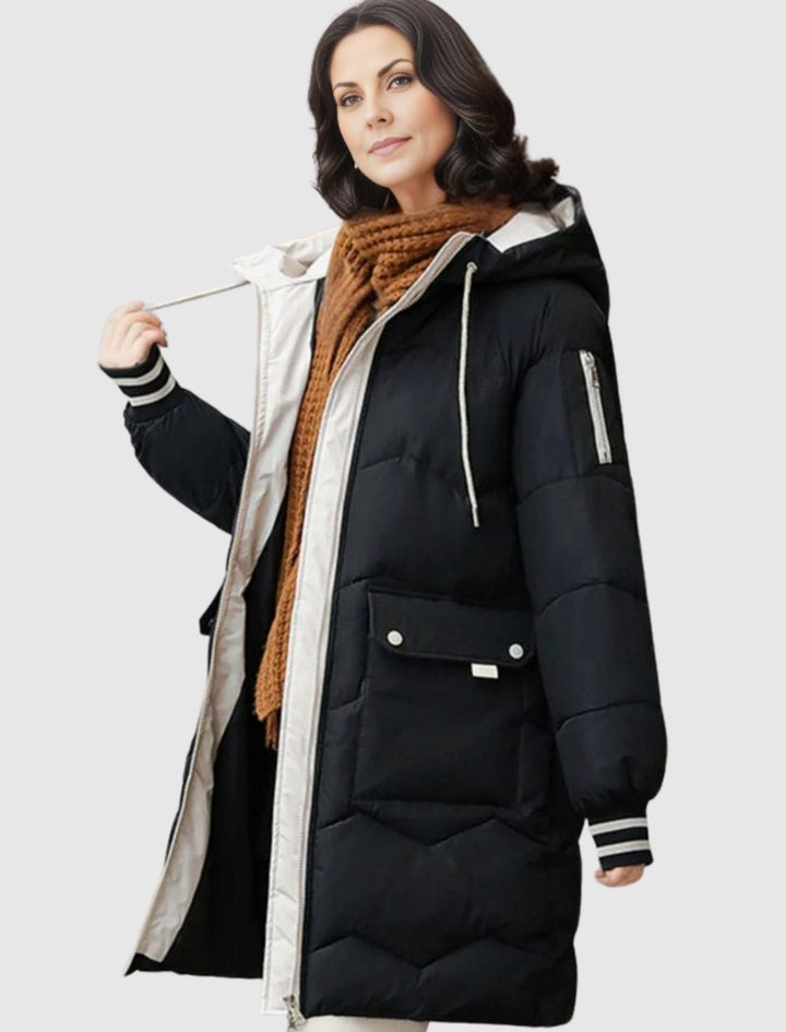 Ida | Women's Insulated Hooded Mid-Length Puffer Winter Coat