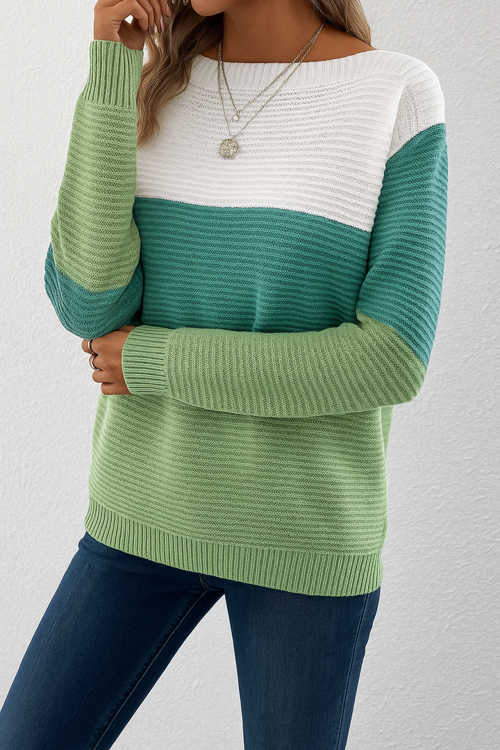 Sweater for Women | Classic Boat Neck with Soft Long Sleeves